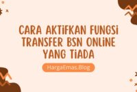 Cara Aktifkan Fungsi Transfer BSN Online yang Tiada