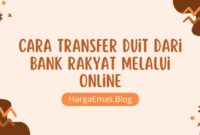 Cara Transfer Duit Dari Bank Rakyat Melalui Online